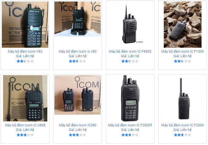 Giá bán máy bộ đàm các loại hãng Icom thường cao hơn so với các hãng khác