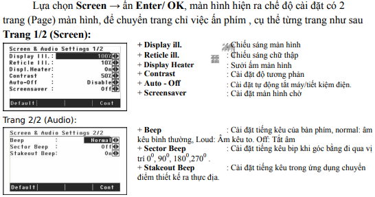 cài đặt màn hình