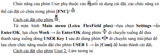 cài đặt phím user