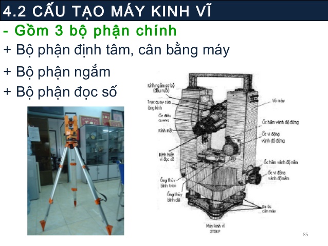  Cấu tạo máy kinh vĩ