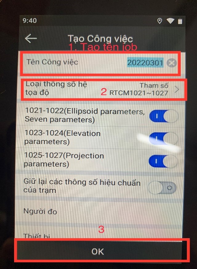 Tạo file công việc