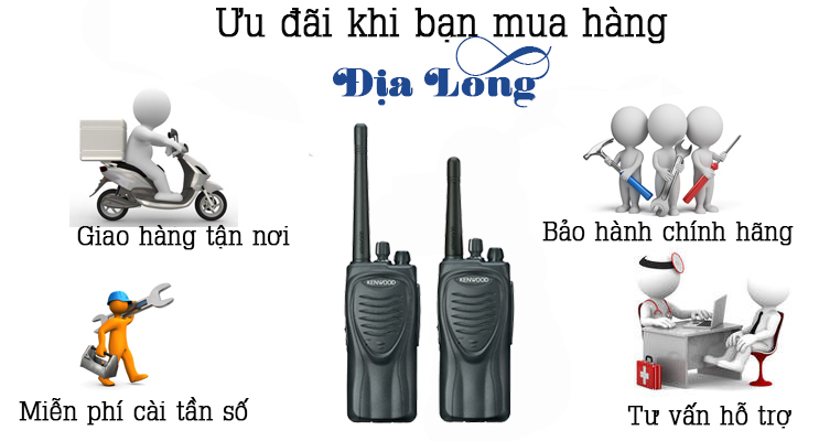 Bộ đàm Địa Long đảm bảo chất lượng, tư vấn phù hợp và bảo hành dài hạn