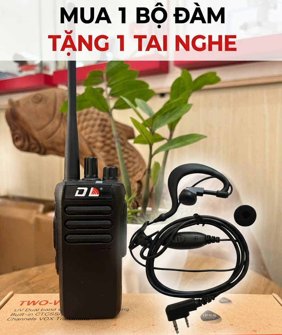 Tặng tai nghe khi mua máy bộ đàm